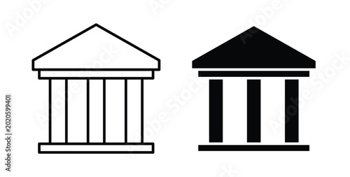 Bank icon symbol for web and ui. Vector icon