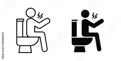 Foto Diarrhea icon symbol for web and ui. Vector icon