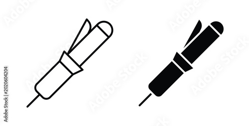 Quadro em tela Hair curler icon symbol for web and ui. Vector icon