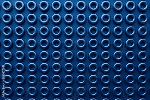 Abstract Blue Textured Background with Repeating Circular Patterns.