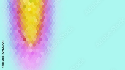 Canvastavla background design with color pastel blue, pink, and yellow gradient hexagon pattern surface