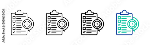 Foto Project Duration Icon Collection Different Style Outline