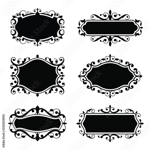 Vintage Ornamental Frame Collection Vector Design 
