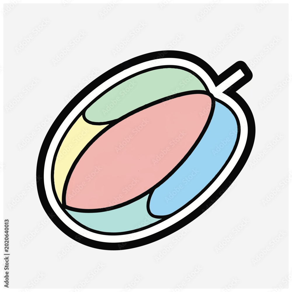 Obraz premium Colorful Pie Chart Icon Graphic Design.