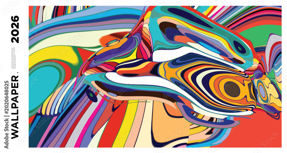 Obraz premium Colorful Abstract Modern Art with Dynamic Fluid Patterns
