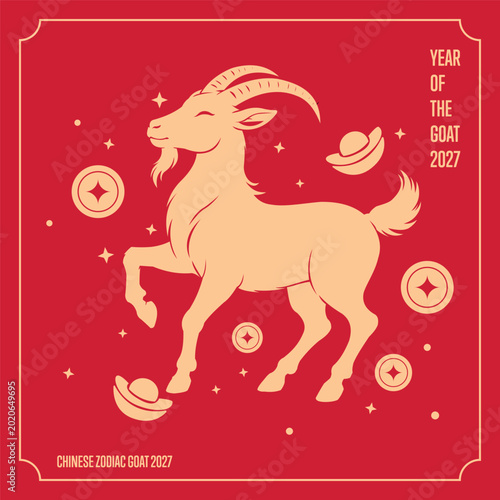 Year of the. Goat Chinese Zodiac Sign Lunar New Year