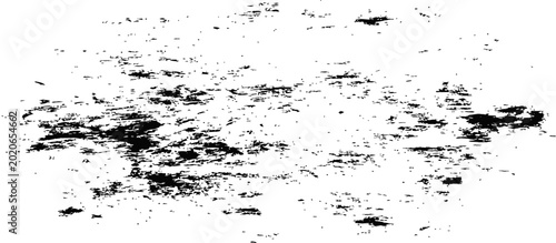 Black Grunge Texture Overlay Distressed Brush Strokes Abstract Background Design Element