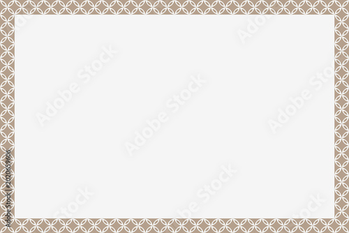 Simple flat floral frame background with copy space.
