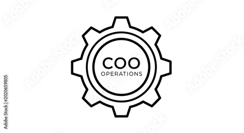 Valokuva COO Operations Gear Logo - Business Management Concept