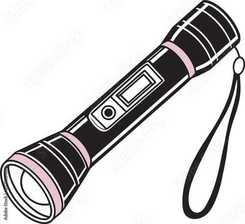 flashlight on white background