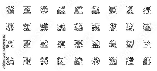 Foto Industrial Revolution icon set