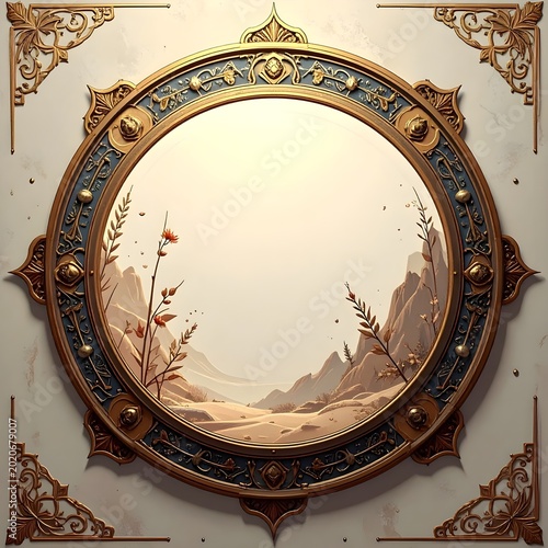 vintage frame on the wall