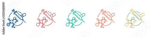 Tableau sur toile Regenerative Medicine Icon Set Multiple Style Collection