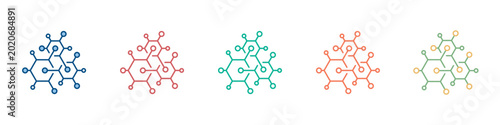 Enzyme Engineering Icon Set Multiple Style Collection