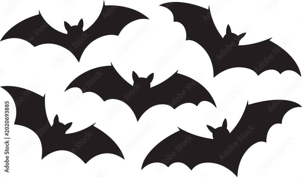 Φωτογραφία Silhouettes of bats