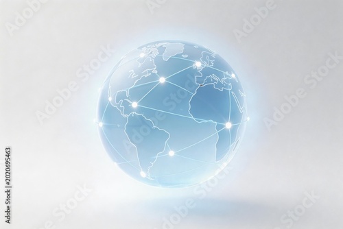 Globe with network connections