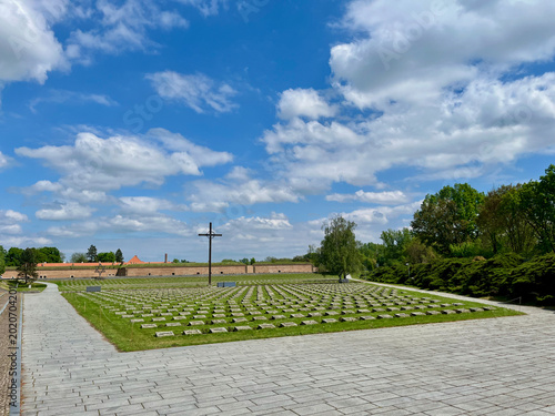 Small fortress and memorial to victims 2nd World War, Terezin. The Cross and the Graves