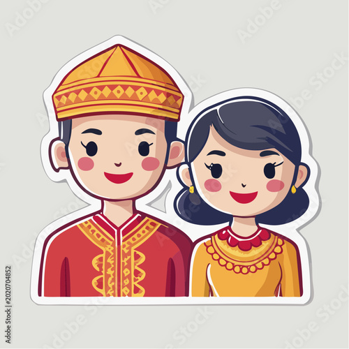 Couple in Traditional Attire