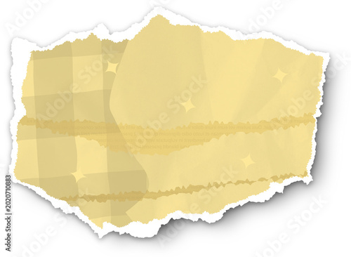 Scrapbook Brown Gingham Paper Cutout, Ransom Paper Texture Vintage Decoration