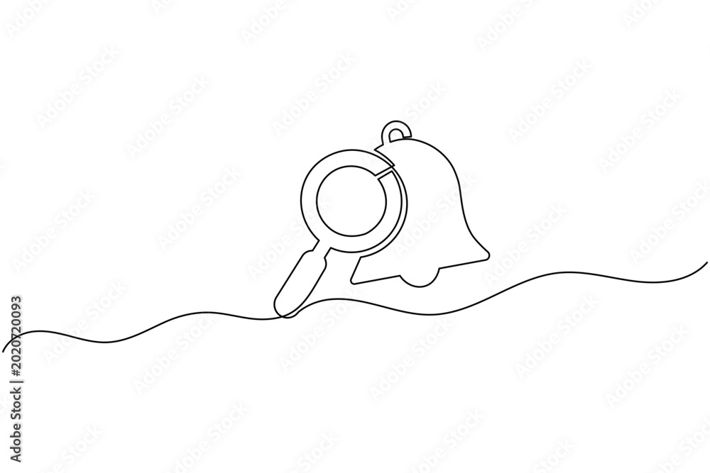 Obraz premium Minimal search icon continuous line drawing modern ui vector illustration