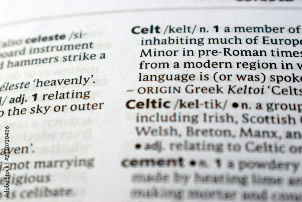Ταπετσαρία Detail Of English Dictionary Page And Word Pronunciation Of - celt
