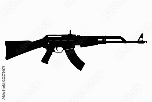 Tableau sur toile assault rifle vector illustration