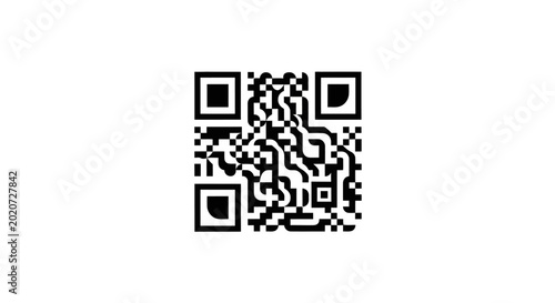 Abstract QR Code Pattern Graphic Design