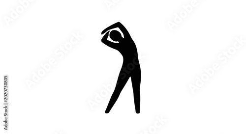 Canvas Print Woman stretches her body to maintain flexibility and improve overall physical health during a workout