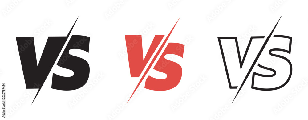 Φωτογραφία VS versus competition battle icon vector, rivalry and challenge symbol, conflict