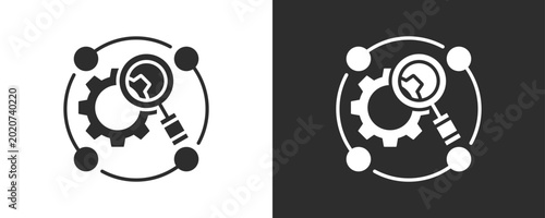 Konstfotografi Due Diligence Icon Set Vector Collection Isolated In Black And White