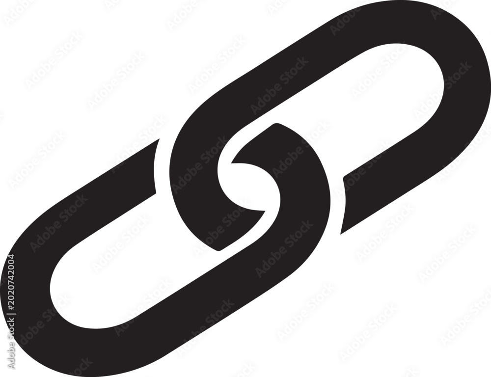Fotografía Black chain link icon Vector