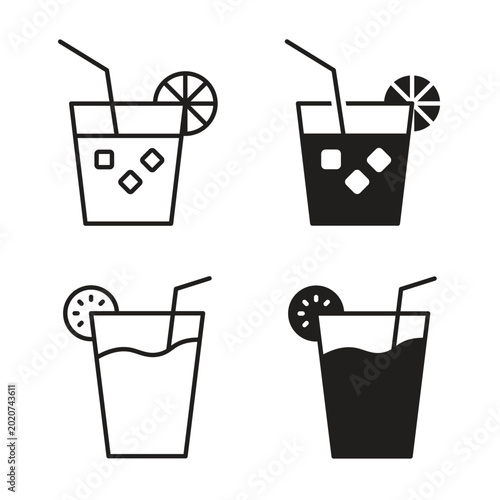 Принти на полотні Lemonade icon Isolated flat vector in outline and solid black