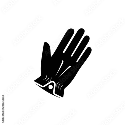 Black Leather Glove Icon