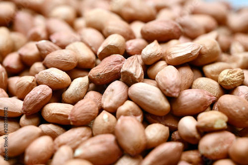 Peanuts Texture with Defocus Background Macro Photography