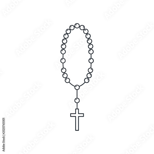 Rosary beads with crucifix