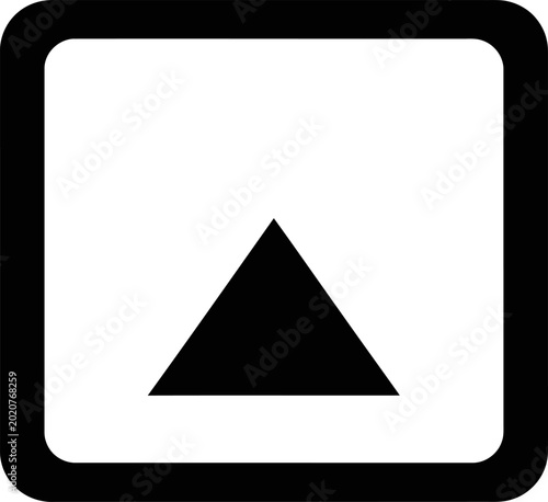 Black Triangle Inside White Square.