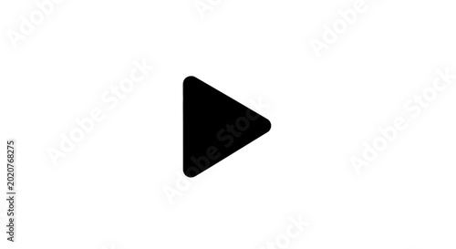 Black Triangle Play Button Icon.
