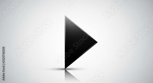 Black Triangle Play Button Icon.
