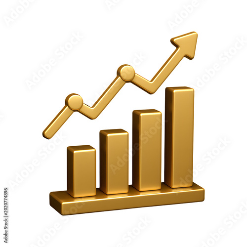 business graph with arrow