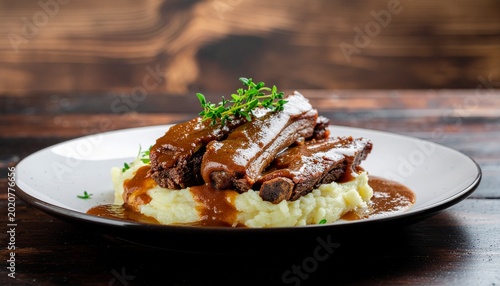 Braised Beef Short Ribs with Red Wine Glaze
