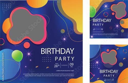 Birthday Instagram poster, Social media poster