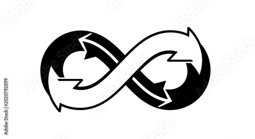 Canvastavla Infinity Loop Arrows Symbol