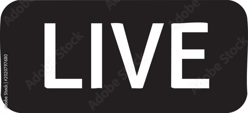 Live, webcast, streaming, online broadcast, media icon