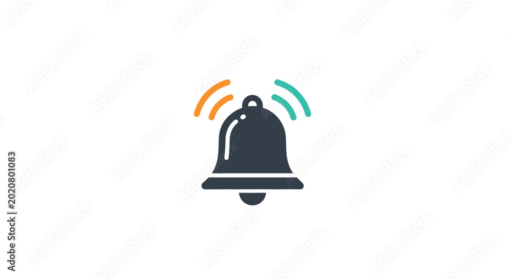Foto Notification Bell Icon Alert Symbol.