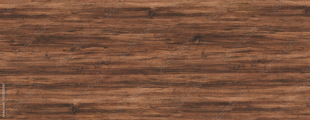 Fototapeta premium old wood texture dark wooden walnut texture background seamless horizontal grain pattern.