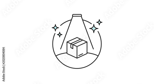 Foto Package Delivery Box with Spotlight.