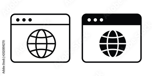 Canvastavla Browser icon simple element illustration pack