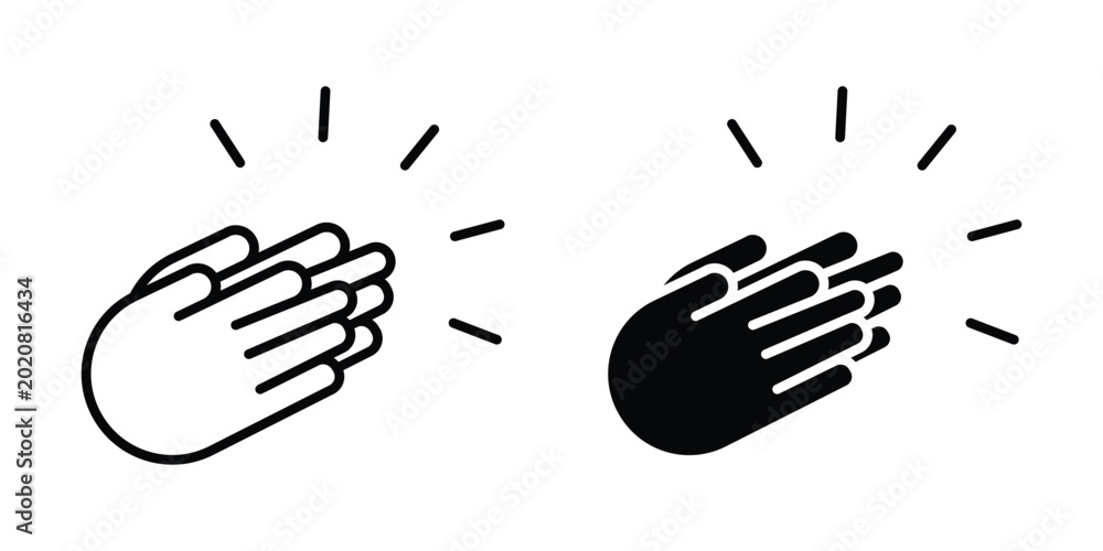 Obraz premium Clap icon simple element illustration pack