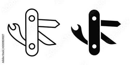 Foto Swiss Knife icon simple element illustration pack