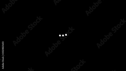 Typing loading dots, Minimal typing loading dots animation symbolizing message sending, chat response, waiting indicator. Animation loading bar 3 dots looping progress icon